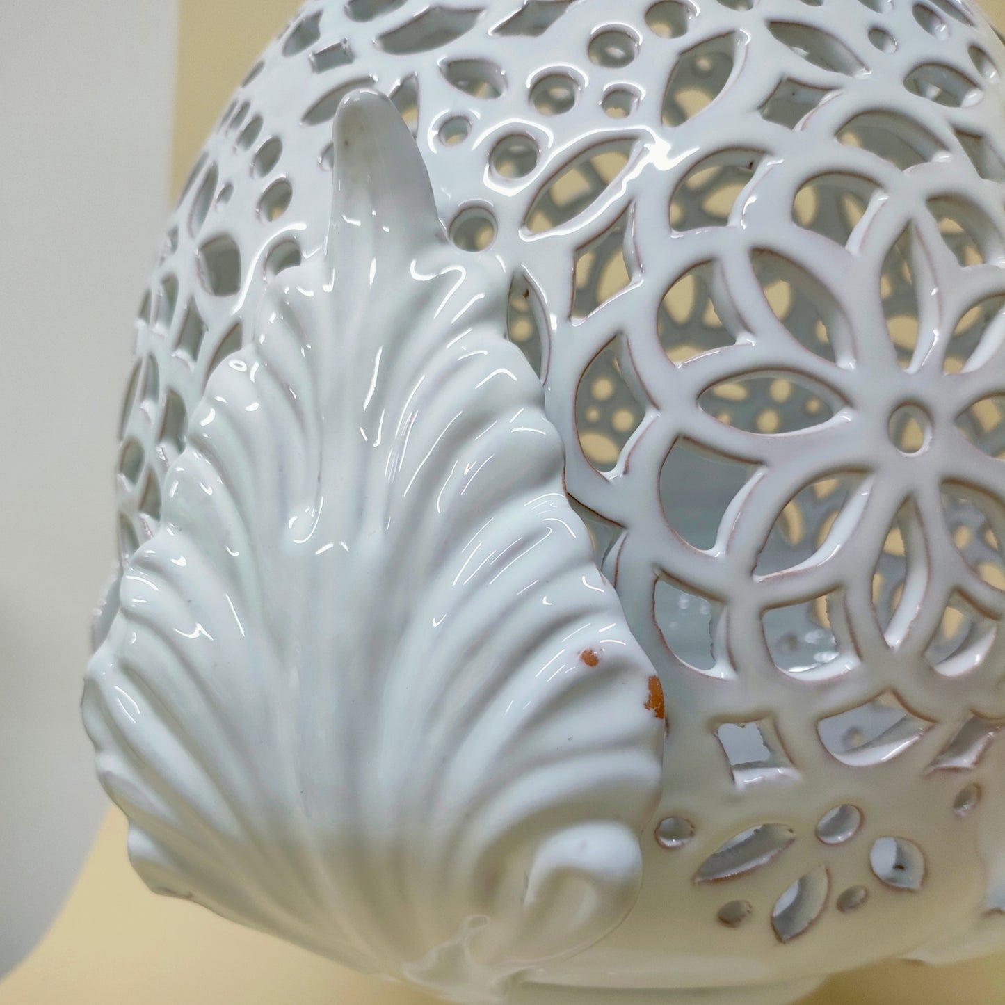 Pumo Lampada, Quattro Foglie Bianco 40 cm