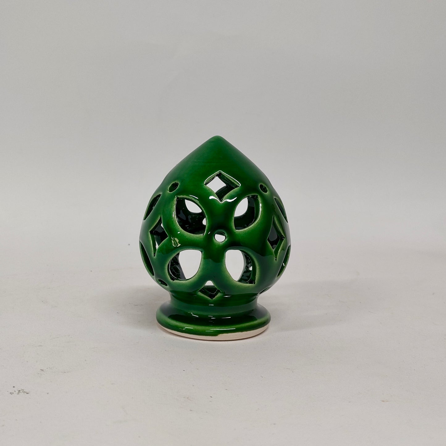 Pumo Porta Candela Arcaico Verde Ramina 12 cm