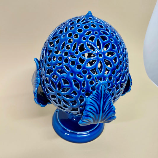 Pumo Lampada con Quattro Foglie Blu 30cm