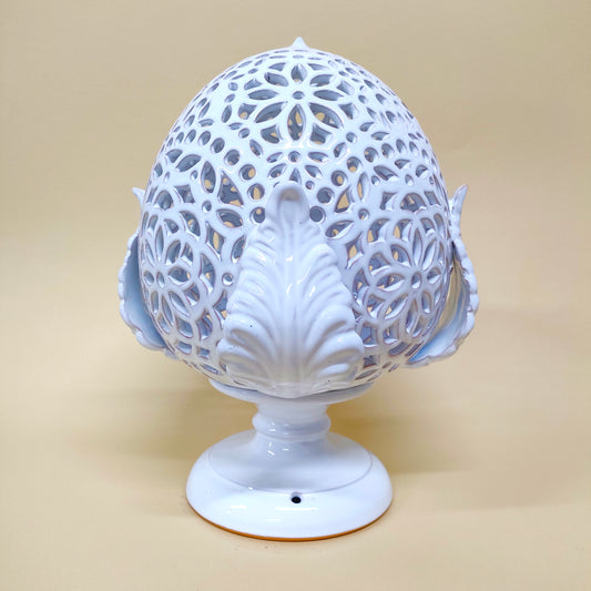 Pumo Lampada con Quattro Foglie Bianco 30cm