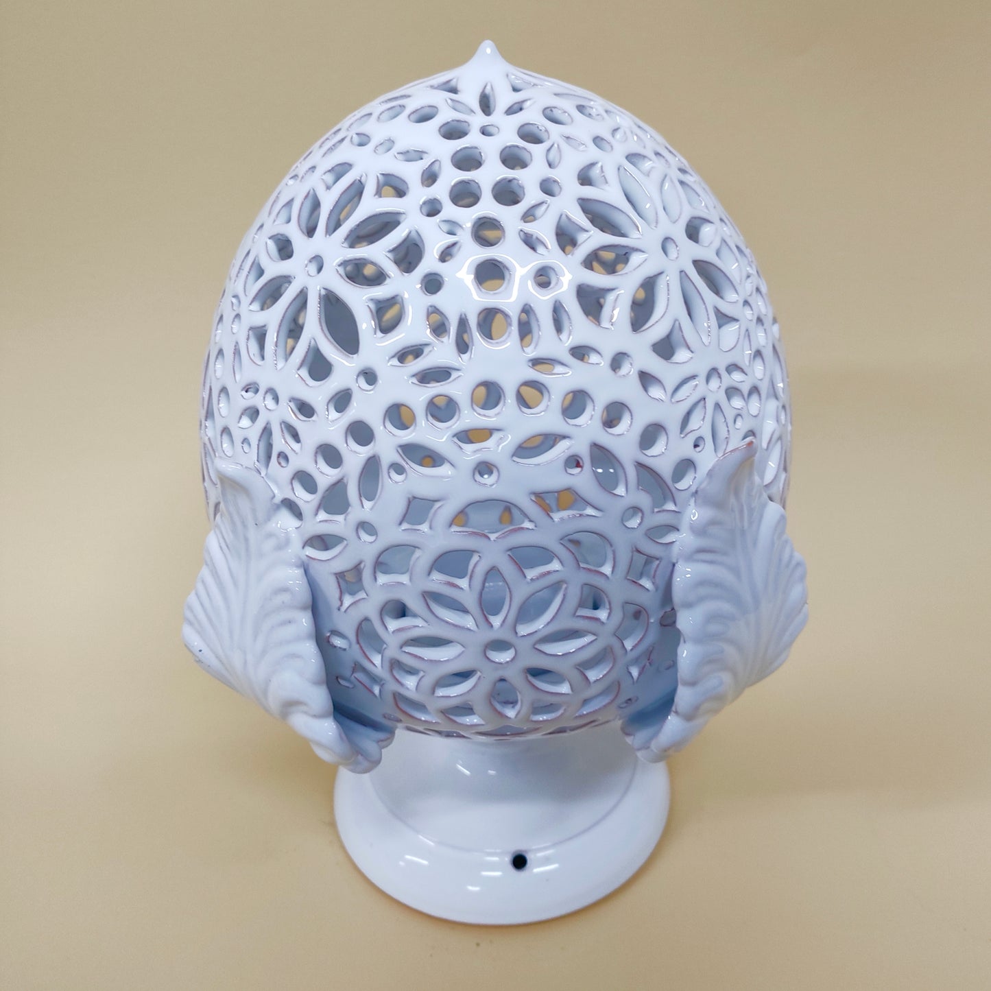 Pumo Lampada con Quattro Foglie Bianco 30cm