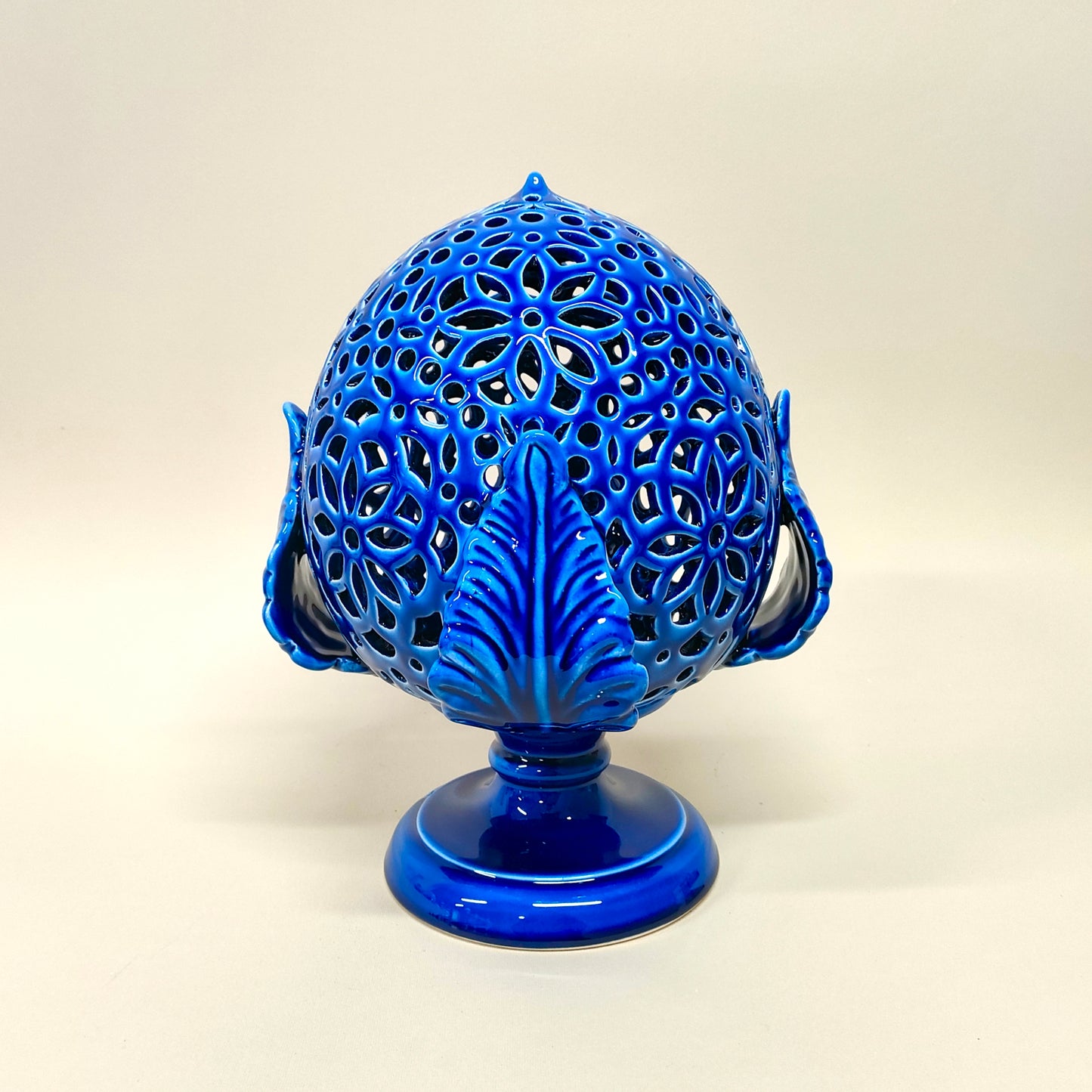 Pumo Lampada con Quattro Foglie Blu 30cm