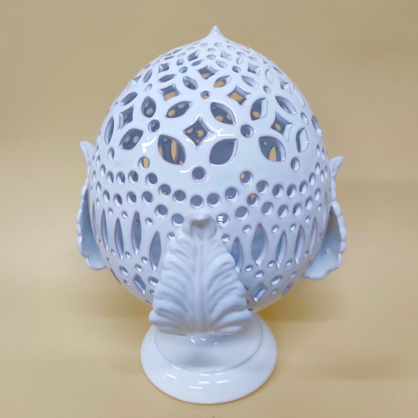 Pumo Lampada con Quattro Foglie Bianco 30cm