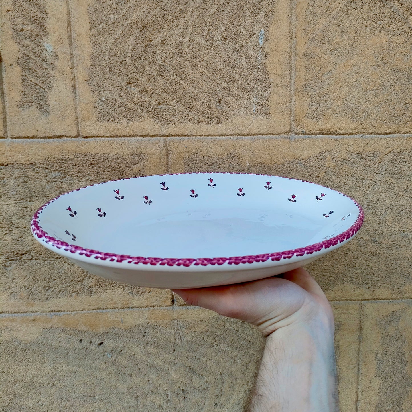 Piatto Floreale da Portata Ovale 20cm