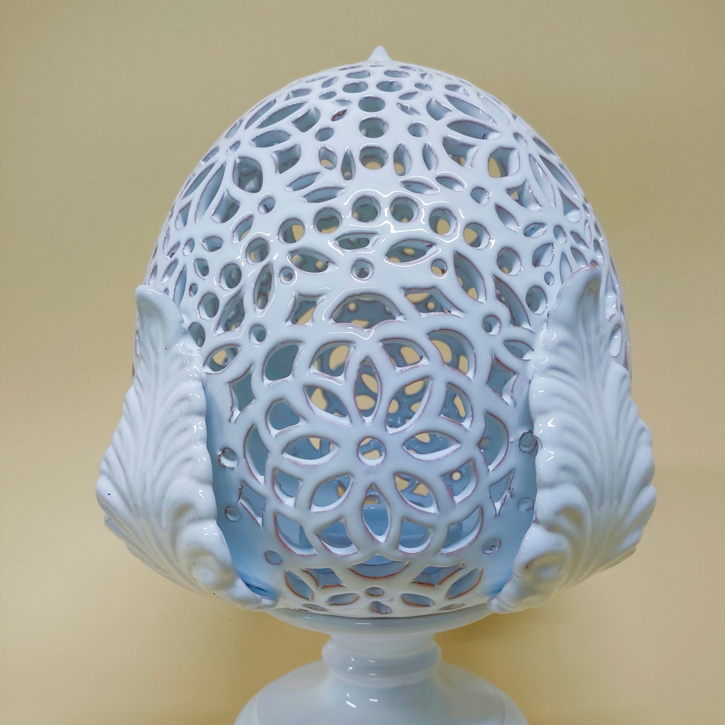 Pumo Lampada con Quattro Foglie Bianco 30cm
