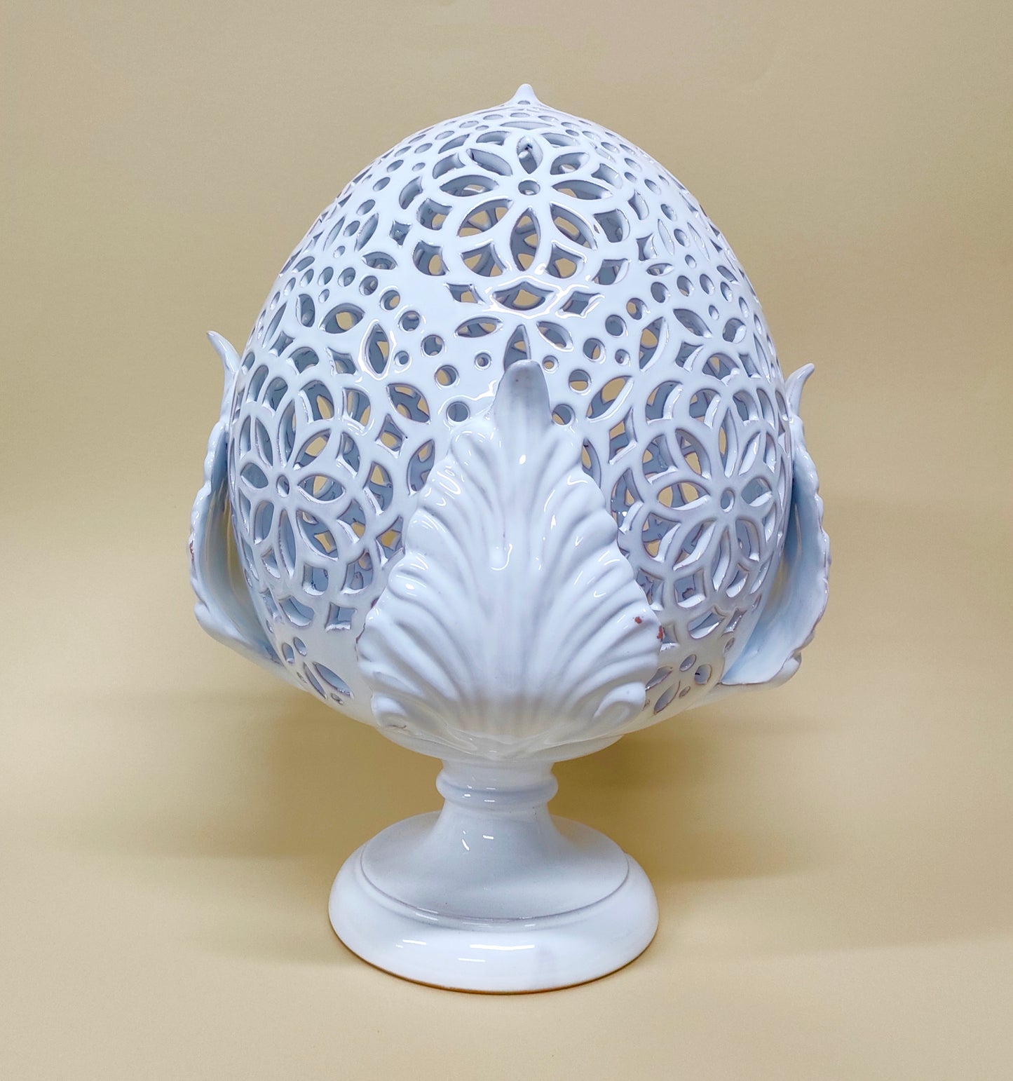 Pumo Lampada, Quattro Foglie Bianco 40 cm