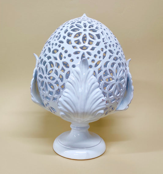 Pumo Lampada, Quattro Foglie Bianco 40 cm