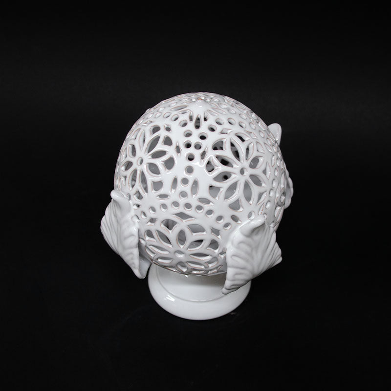 Pumo Lampada con Quattro Foglie Bianco 20cm
