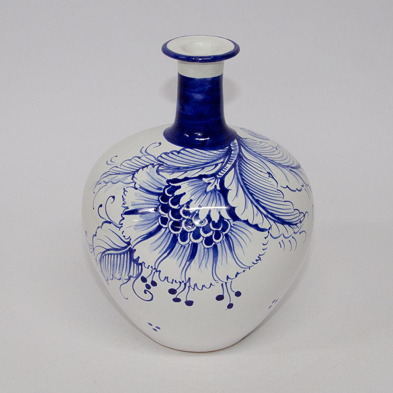 Vaso da Fiori Decorato a mano Blu di Prussia 20cm